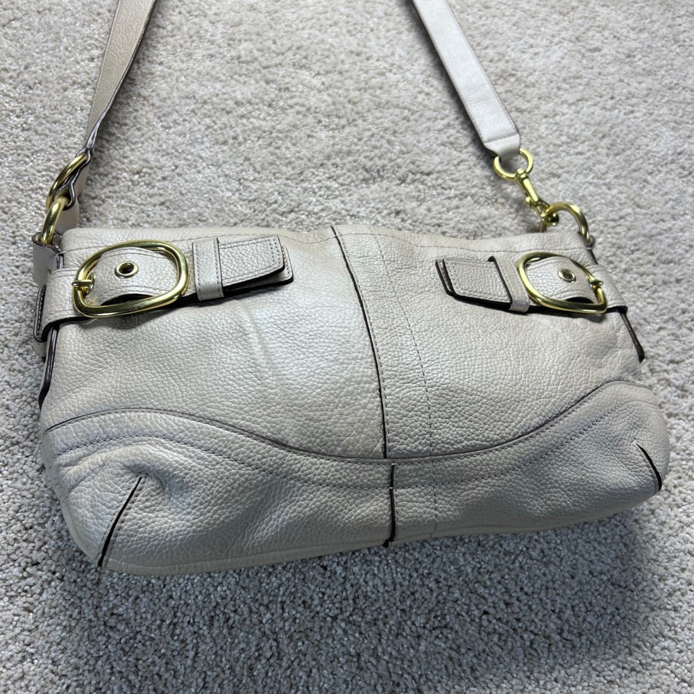 Vintage Coach‎ Leather Soho East West Legacy Y2K beige Buckle Crossbody F17125 - Picture 5 of 15